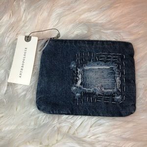 NWT Anthropologie Cloth & Stone Denim Coin Purse